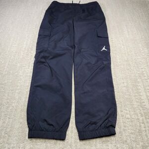 Jordan Nike Track Pants Youth Large 12-13 Year‎ Old Woven Cargo Black Mesh Lined